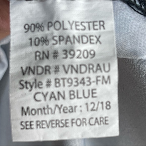 Burnside Men's Board Shorts Surf Swim Cyan Blue Casual Tropical Print Size 33 - Picture 11 of 13